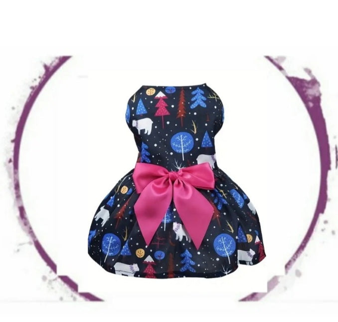 Dress - Cosmic Dress with Pink Bow