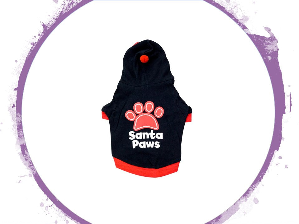 Hoodie - Christmas Theme, Santa Paws Hoodie