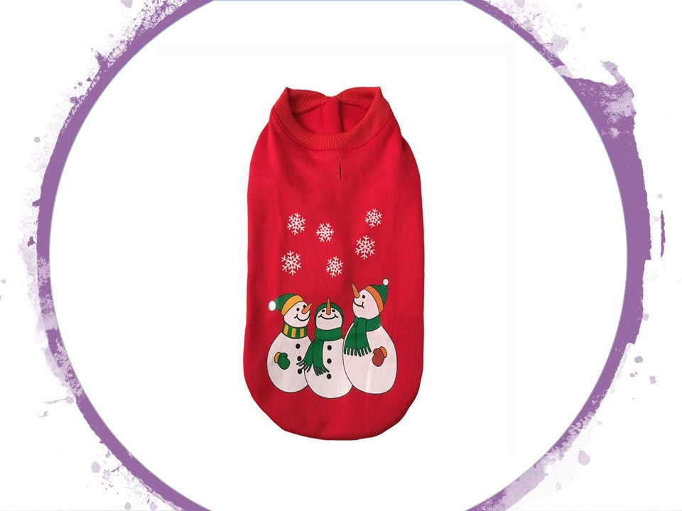 Warm Velcro Do Up Vests - Christmas Theme 3 Snowmen Vest